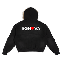 EGNOVA DETACHABLE FUR HOODIE