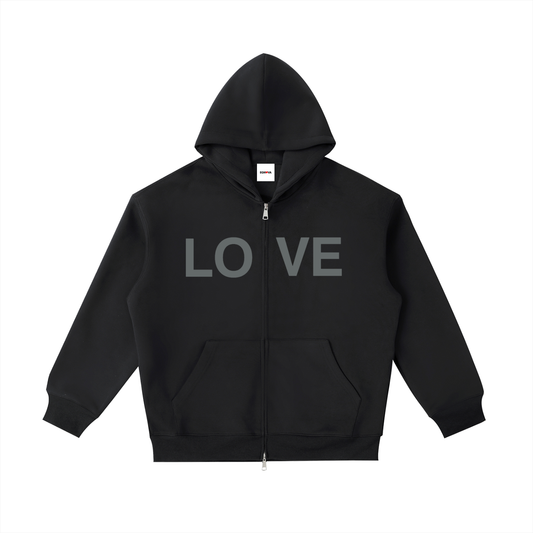 LOVE zip up (BLACK)